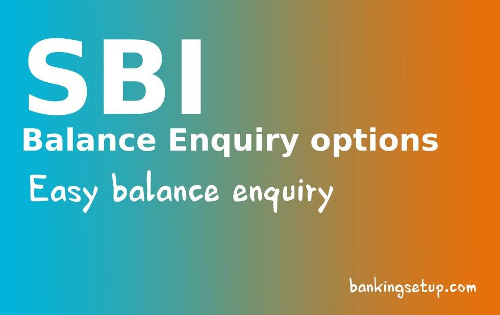 SBI balance enquiry