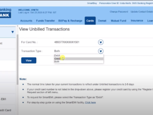 HDFC credit card bill into EMIs through online