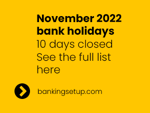 November 2022 bank holidays: 10 days closed; see the full list here